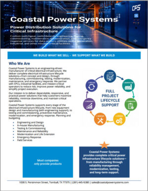 Coastal Power Systems - Line Card - Coastal Power Systems Coastal Power Systems - Line Card
