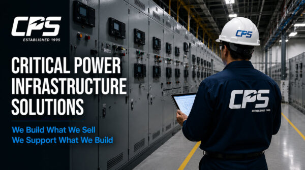 CPS Critical Power Infrastructure Solutions - Coastal Power Systems Electrical engineer at Coastal Power Systems reviewing switchgear.