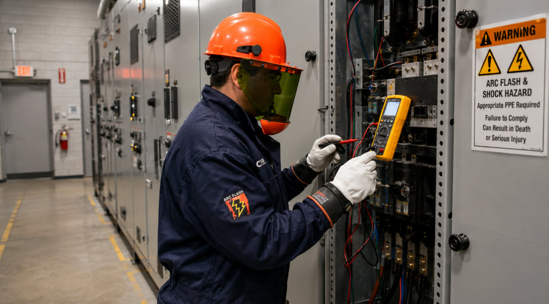 Arc Flash Mitigation | Coastal Power Systems - Coastal Power Systems Arc flash mitigation performed by Coastal Power Systems.
